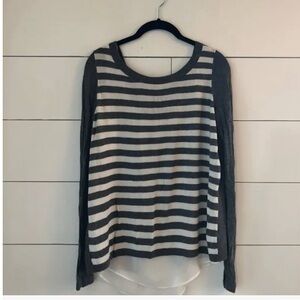 Express Striped Open Back Sweater